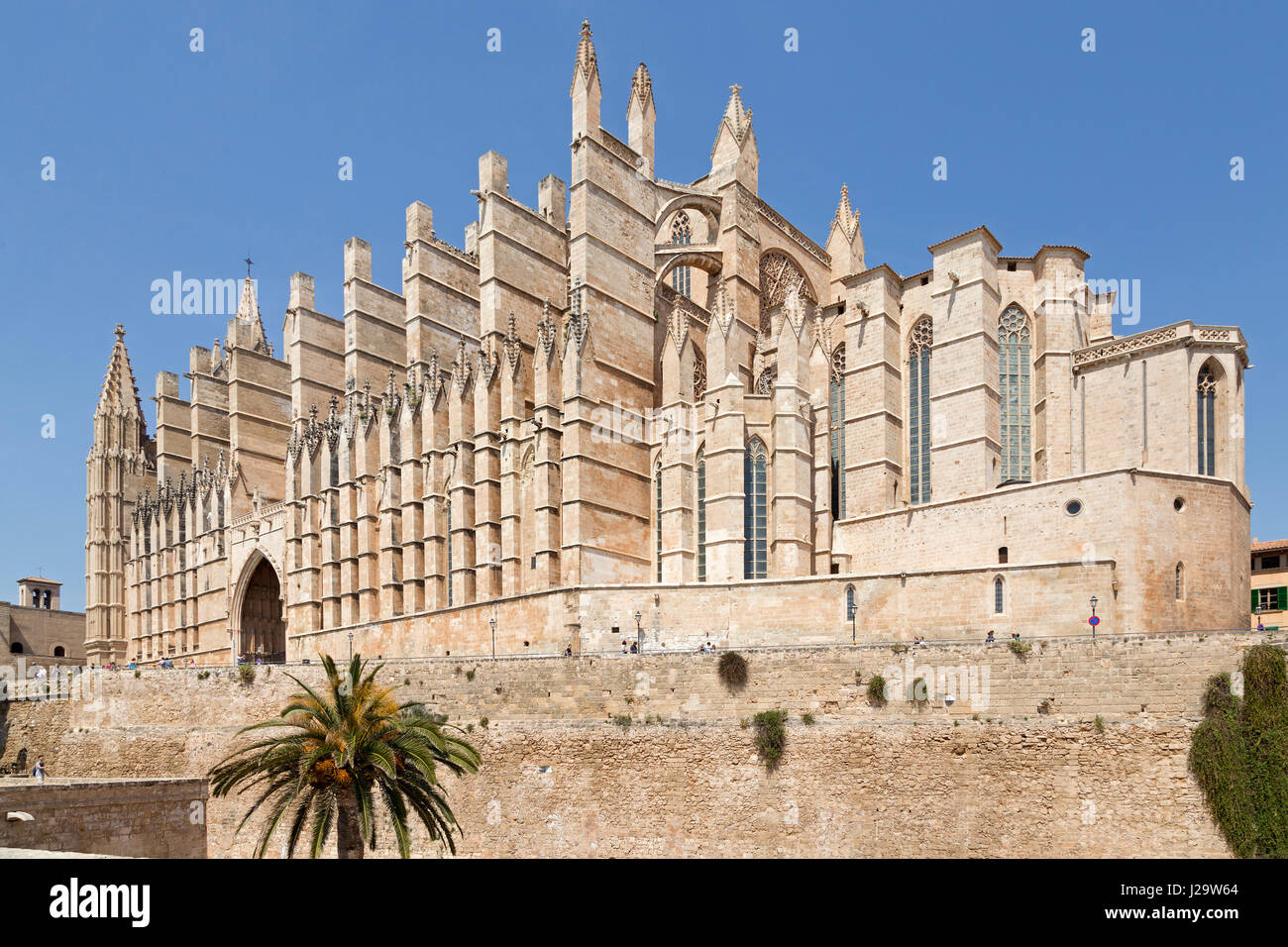 Kathedrale La Seu in Palma de Mallorca, Spanien Stockfoto