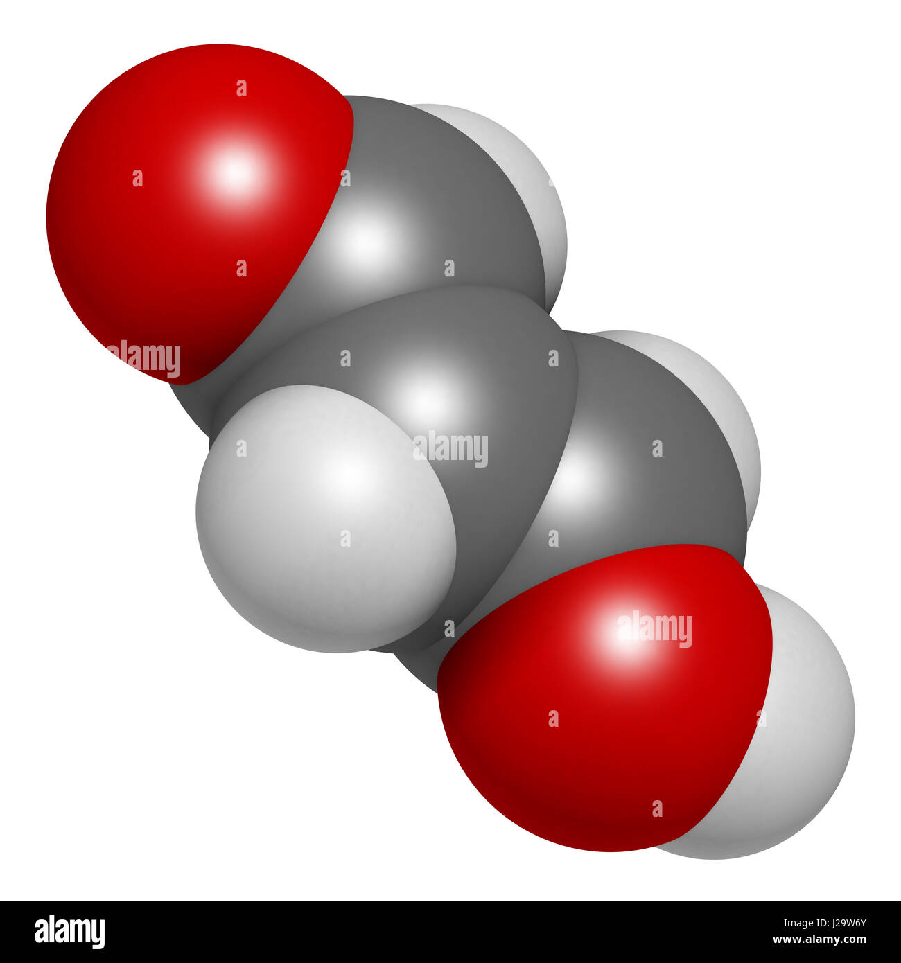 Molekül Malondialdehyd (MDA, Enol Form). Marker für oxidativen Stress und natürlich während der Lipidperoxidation von mehrfach ungesättigten Fettsäuren Ac Stockfoto