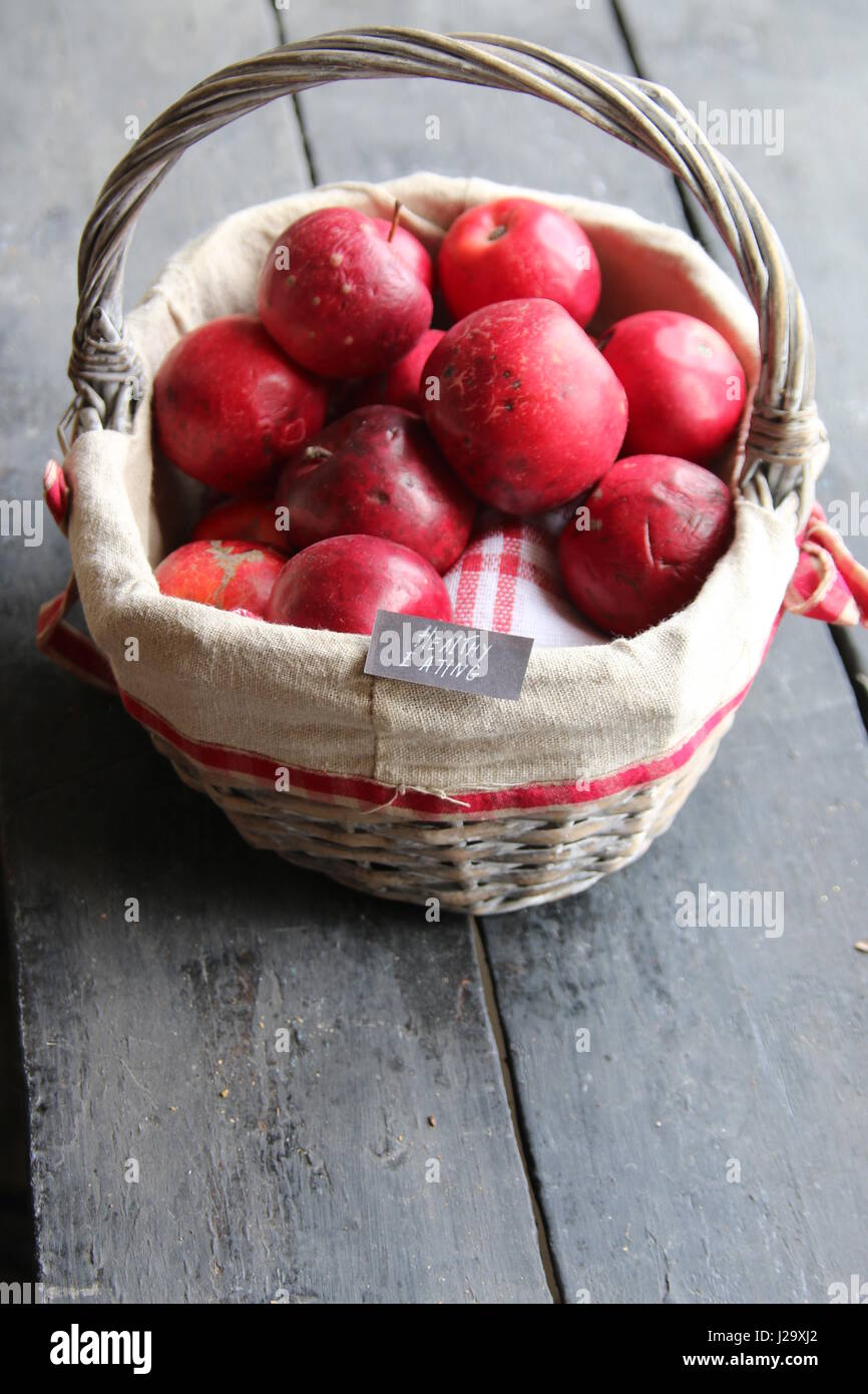Gesunde Ernährung-Tag und Äpfel. Stockfoto