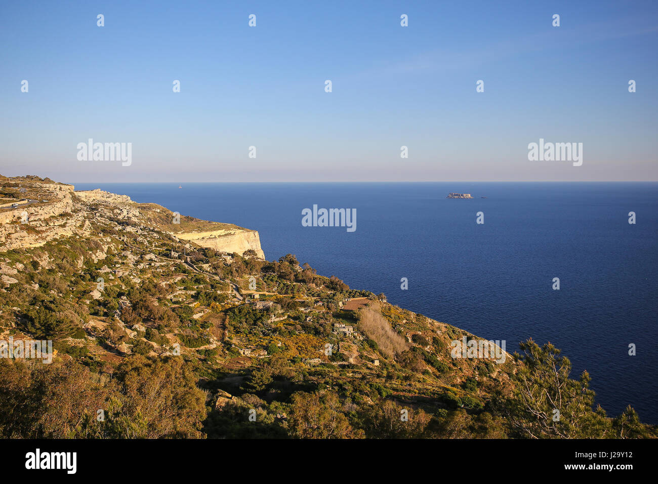 Klippen von Dingli, Malta Stockfoto