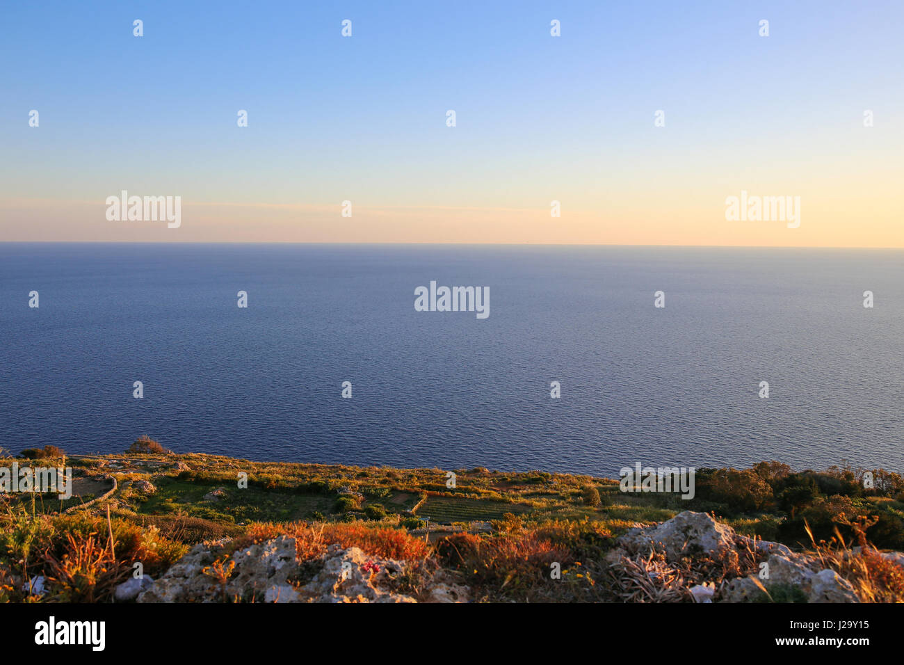 Klippen von Dingli, Malta Stockfoto