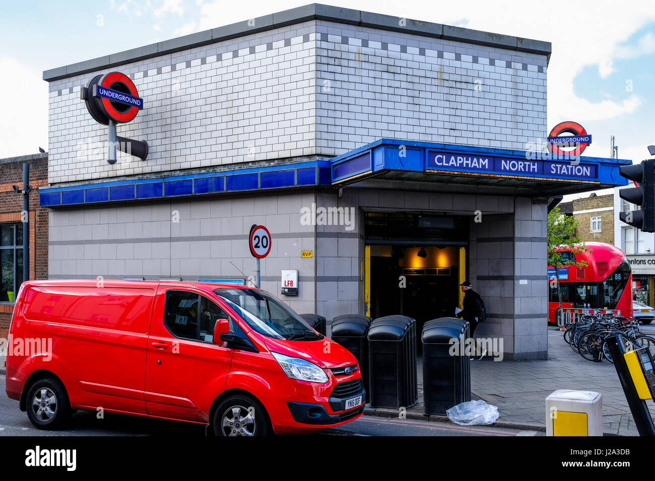 Clapham North station Stockfoto