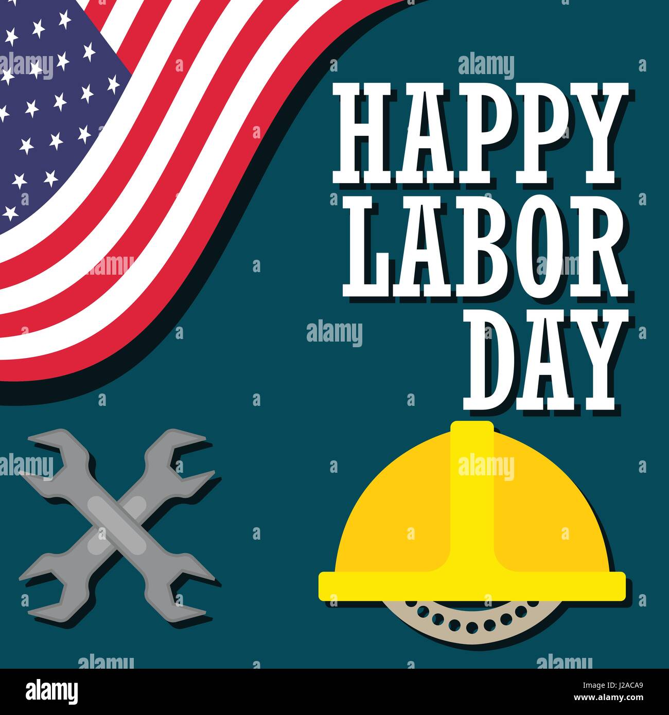 Plakat der glückliche Tag der Arbeit, Maifeiertag, Verkauf Tag, Tag der Arbeit, 1. Mai. Vektor-illustration Stock Vektor