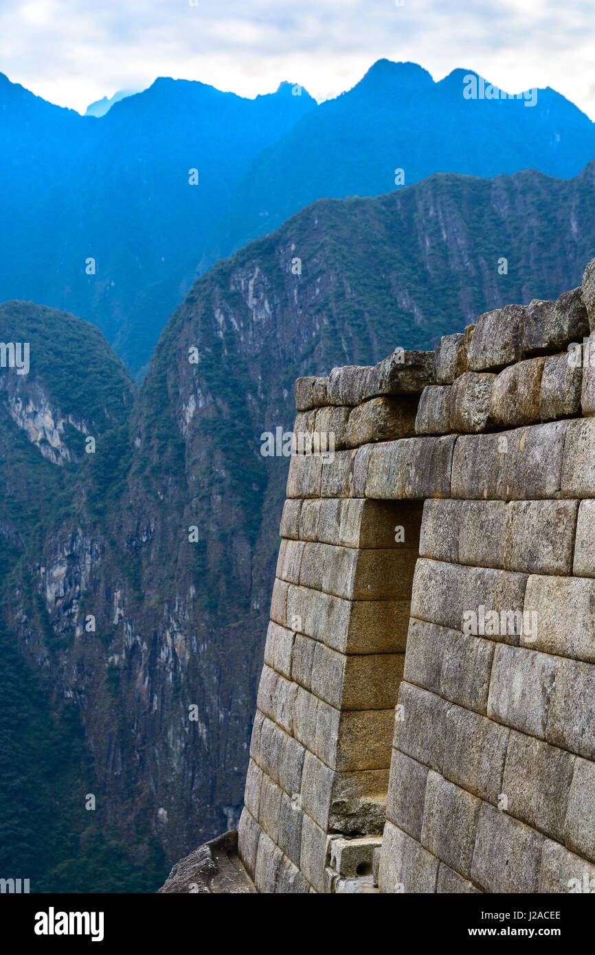 Peru, Cusco, Urubamba, Machupicchu ist ein UNESCO-Weltkulturerbe Stockfoto