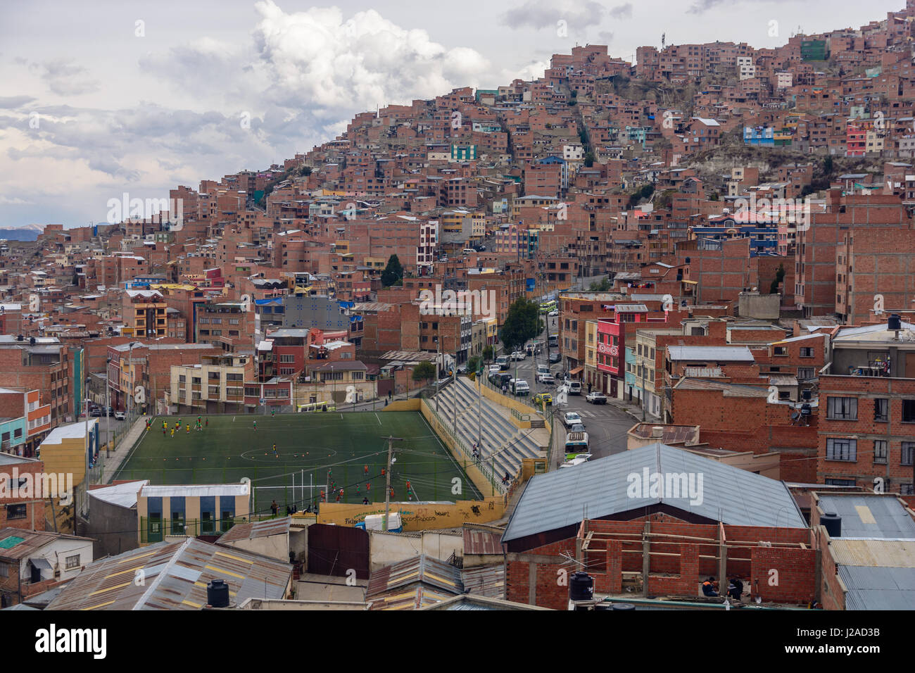 Bolivien, Departamento de La Paz, El Alto, Blick über die Stadt Stockfoto