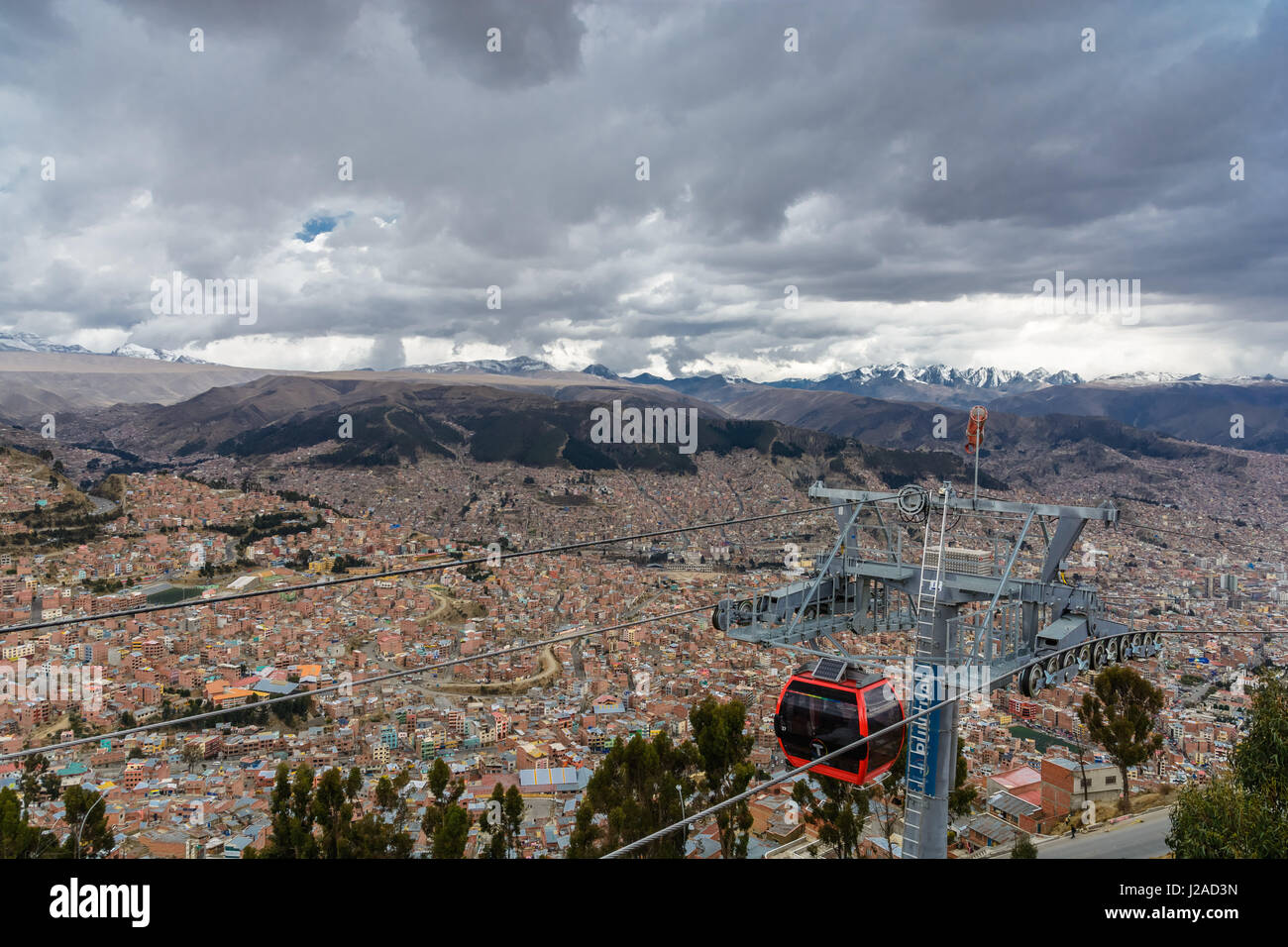 Bolivien, Departamento de La Paz, El Alto, Blick über die Stadt Stockfoto