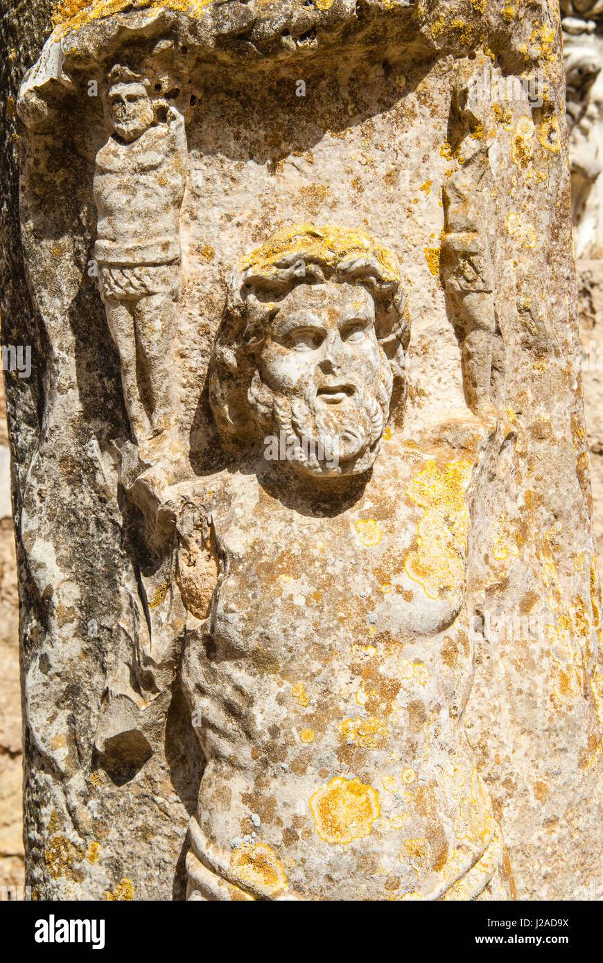 Römische Hochrelief, Byrsa-Hügel, Karthago Nationalmuseum, punischen Website von Karthago, UNESCO World Heritage Site, Tunesien, Nordafrika Stockfoto