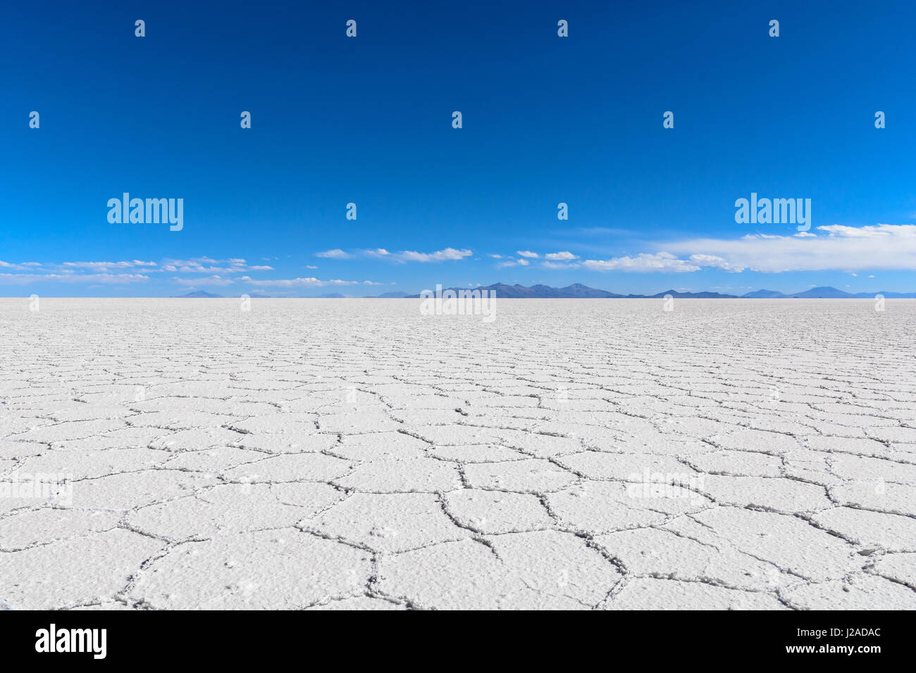 Bolivien, Uyuni, Potosi Abteilung der Salar de Uyuni ist der größte Salzpfanne auf dem Planeten Stockfoto