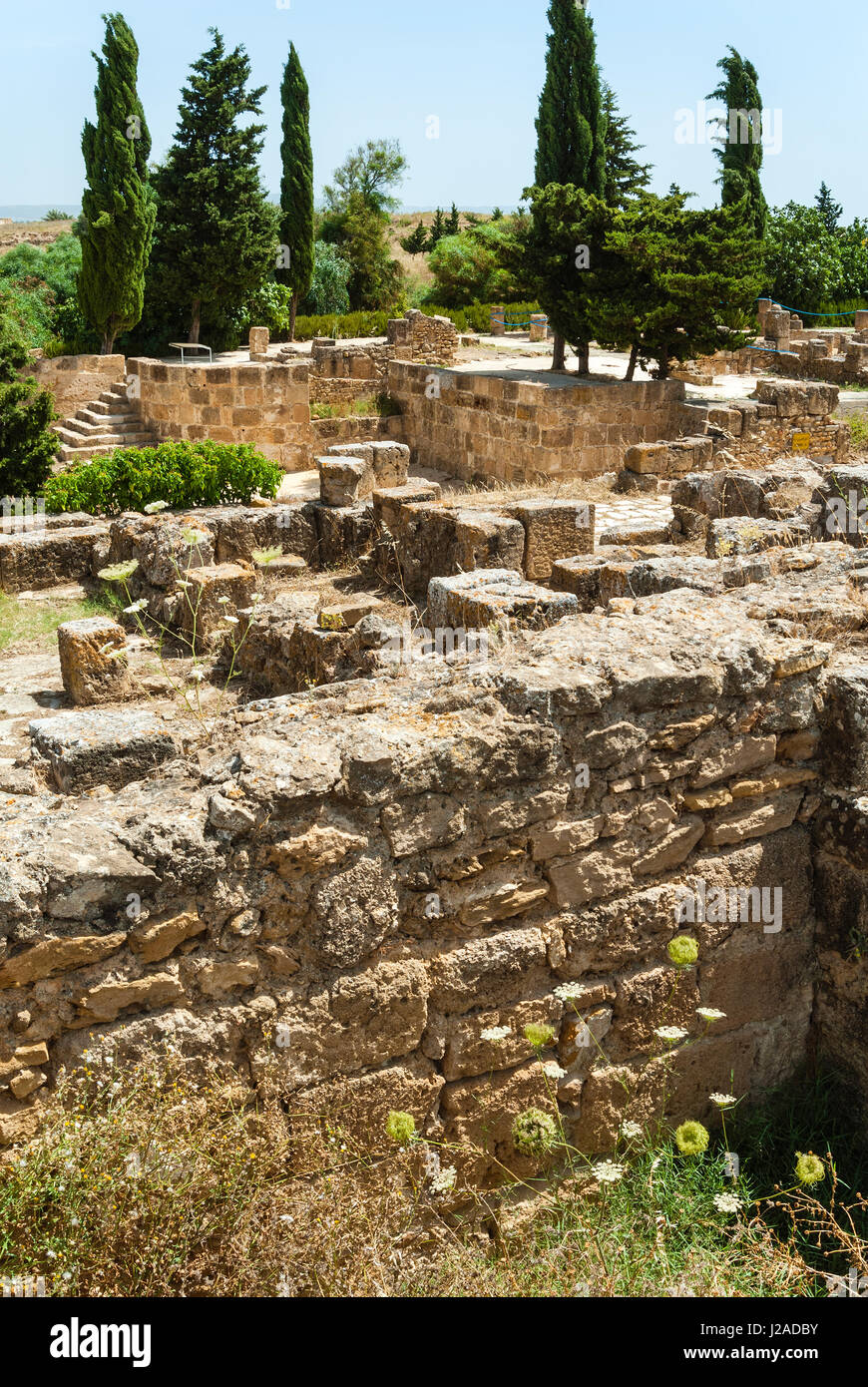 Utica, punischen und römischen archäologischen Stätte, Tunesien, Nordafrika Stockfoto