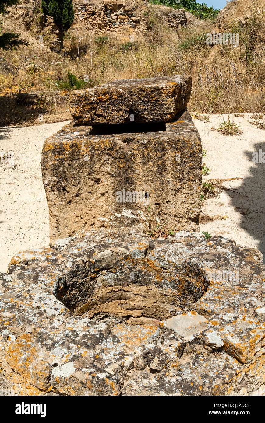 Punische Nekropole, Utica punischen und römischen archäologischen Stätte, Tunesien, Nordafrika Stockfoto
