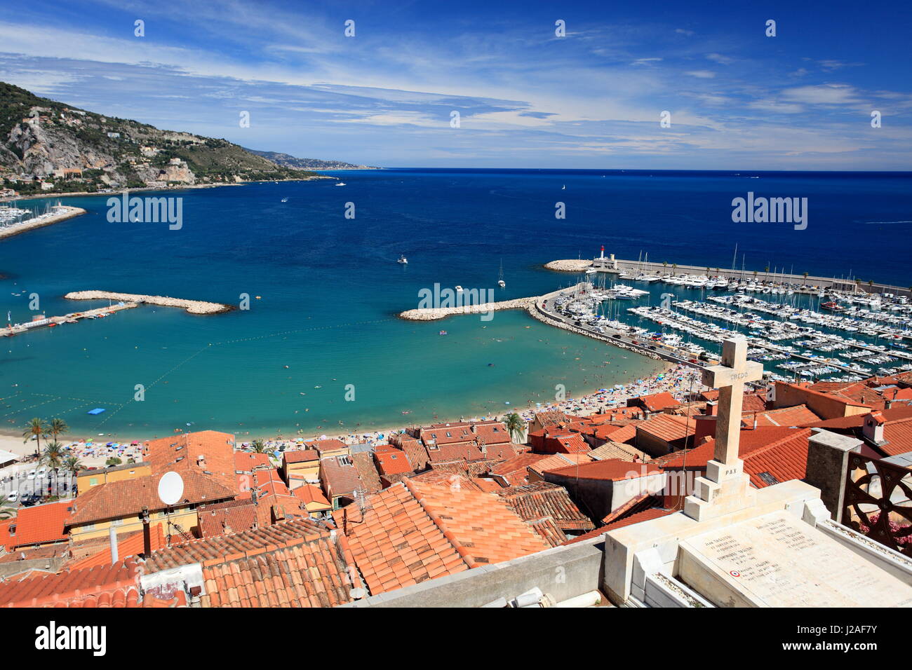 Menton, Alpes Maritimes, Côte d'Azur, Côte d'Azur, Frankreich, Europa Stockfoto