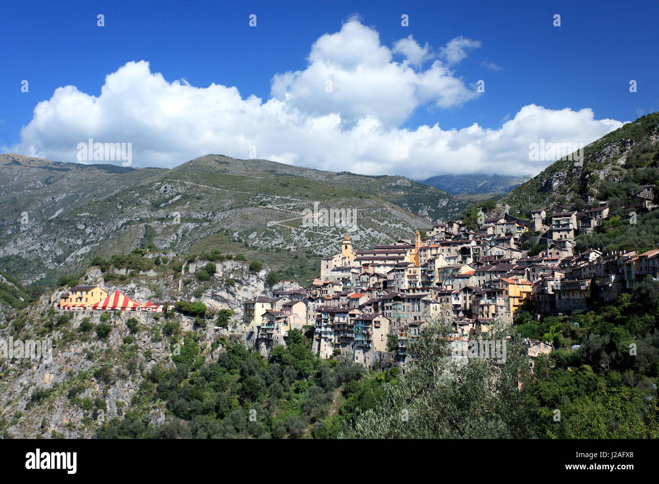 Saorge, Alpes-Maritimes, 06, Vallée De La Roya, Parc national du Mercantour, PACA, Frankreich Stockfoto