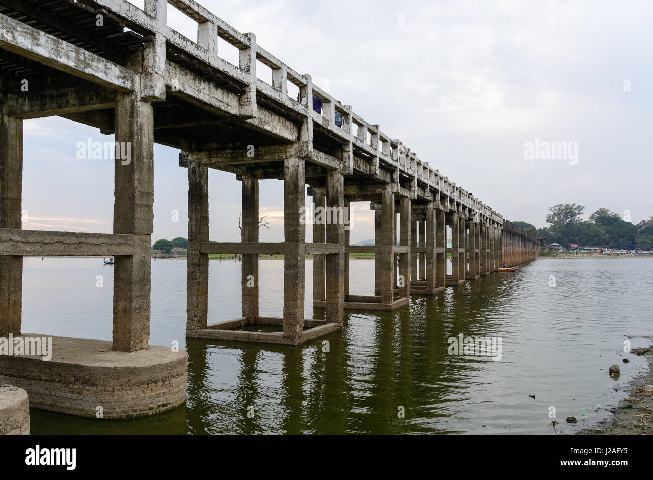 Myanmar (Burma), Mandalay Region, Amarapura, U-Bein Brücke, Amarapura Stockfoto