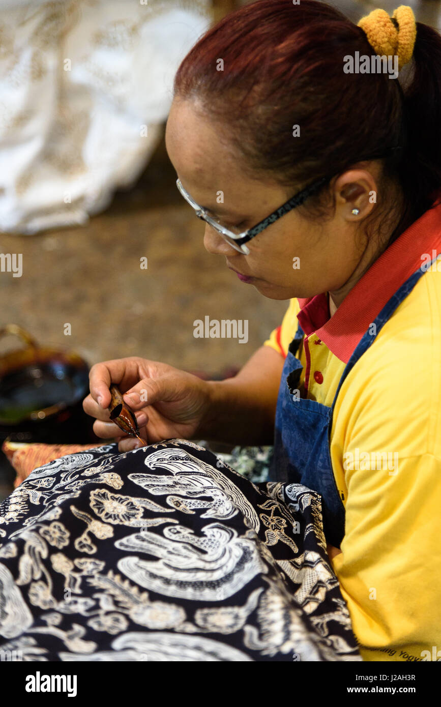 Indonesien, Java, Yogyakarta, Batik-Manufaktur Stockfoto