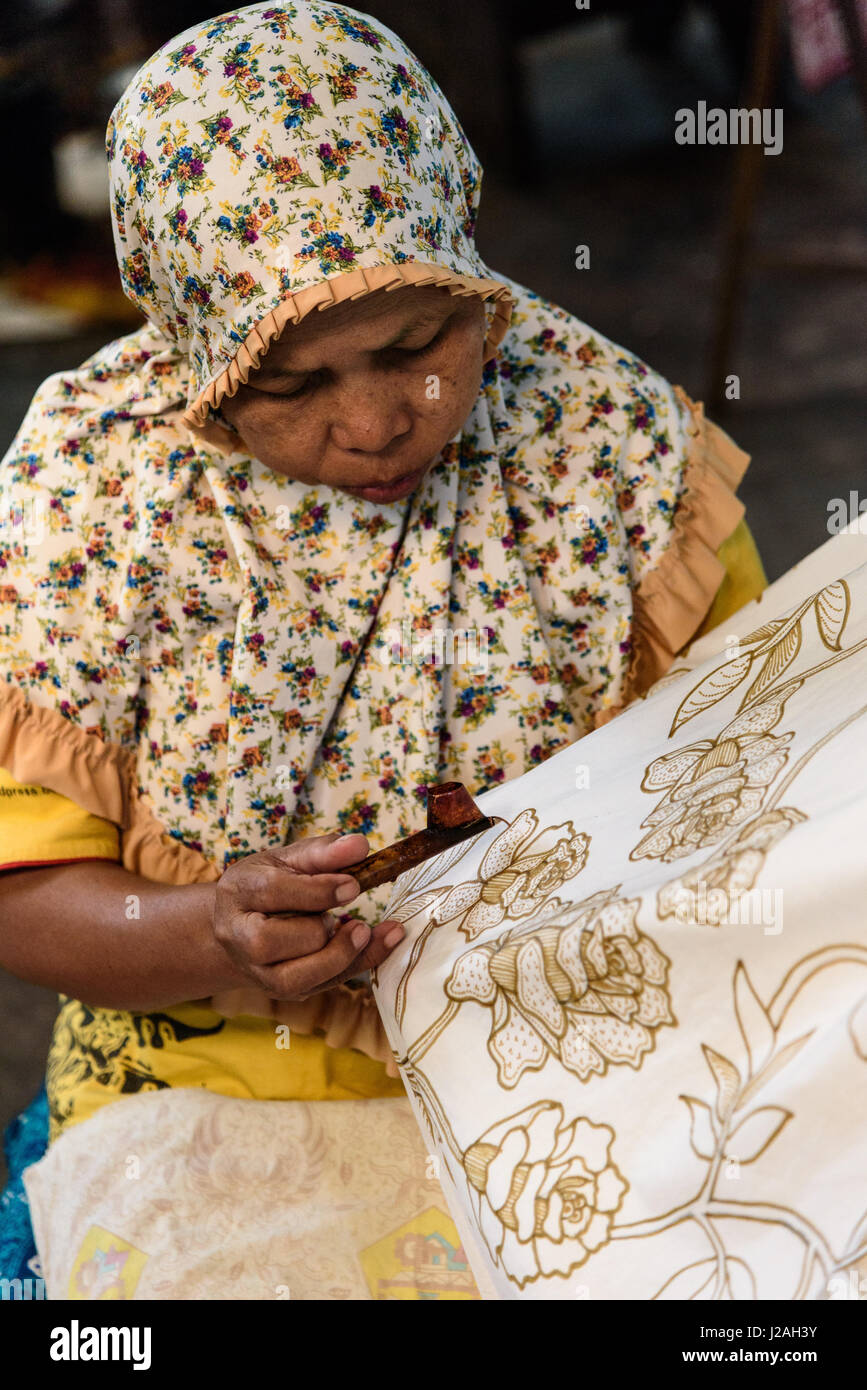 Indonesien, Java, Yogyakarta, Batik-Manufaktur Stockfoto