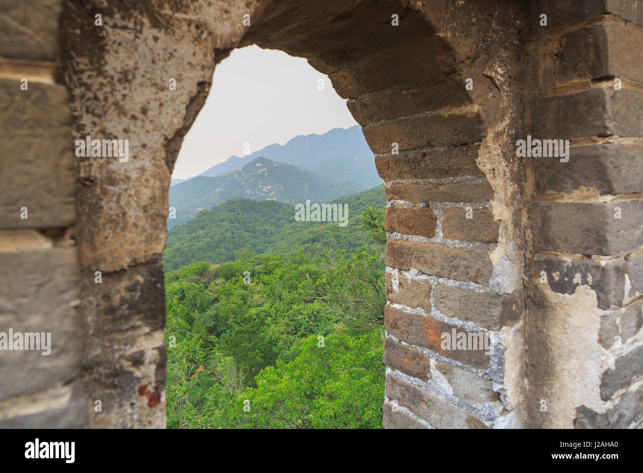 Die große Mauer, moderne Seven Wonders Of The World, Qianjiadian Scenic Area, East Teil von Yanqing Geopark, in der Nähe von Peking, China Stockfoto