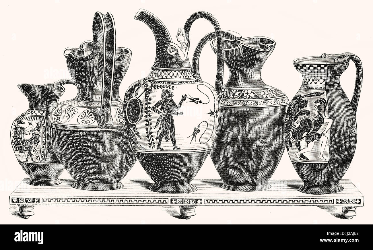 Weinkrüge aus dem antiken Griechenland Stockfoto