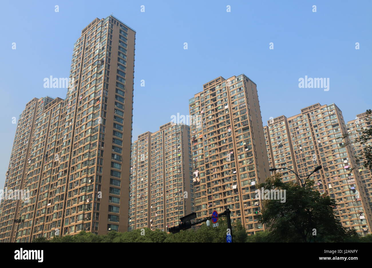 Wohn-Wohnung urbane Dichte in Hangzhou China Stockfoto