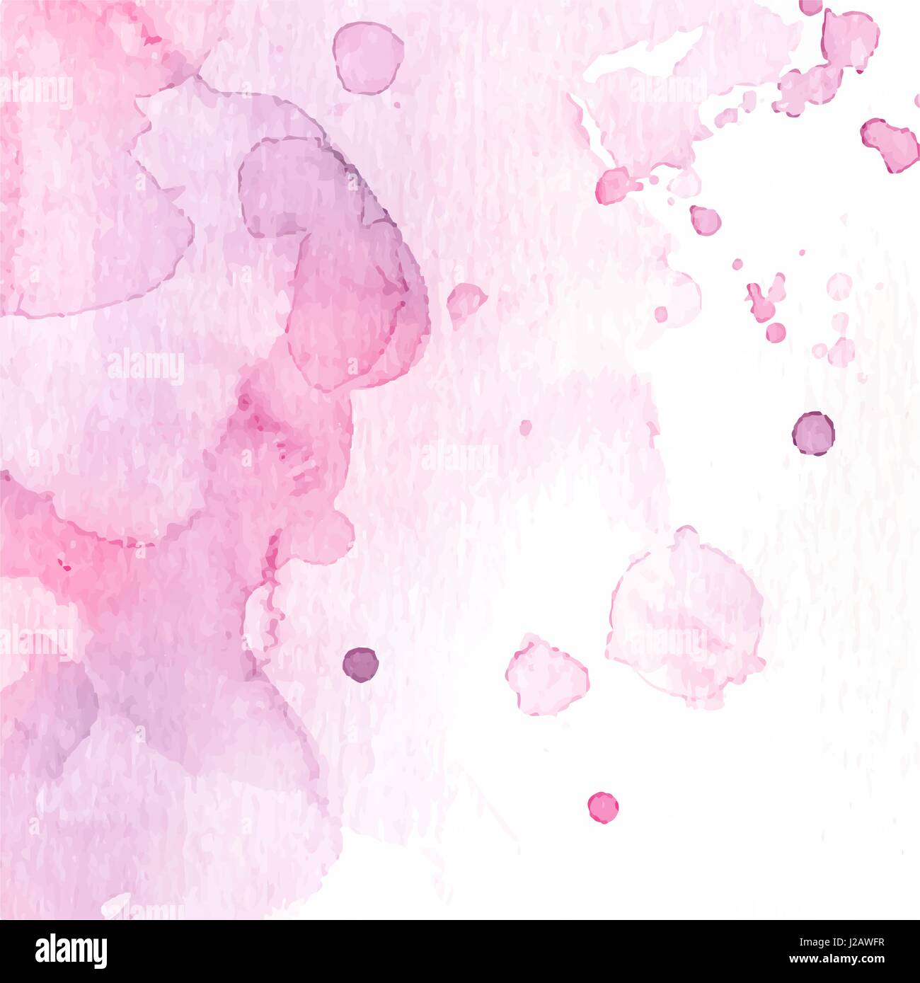 Abstrakte Aquarell rosa Fleck auf weißem Hintergrund, Vektor ...