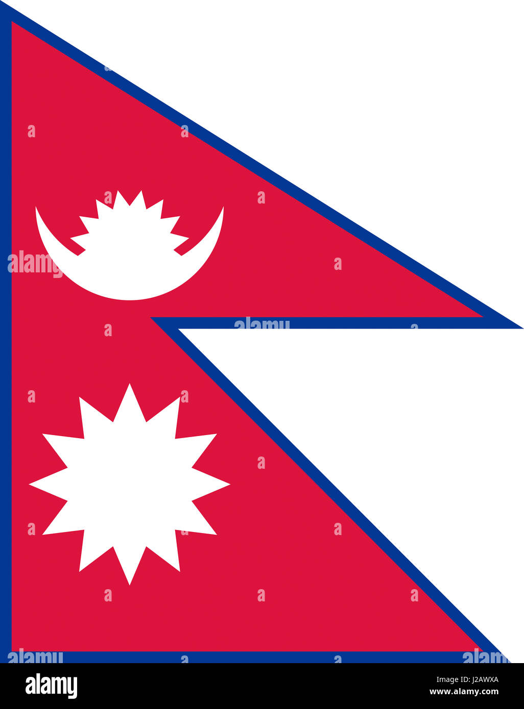 Abbildung der nationalen Flagge von Nepal Stockfotografie - Alamy