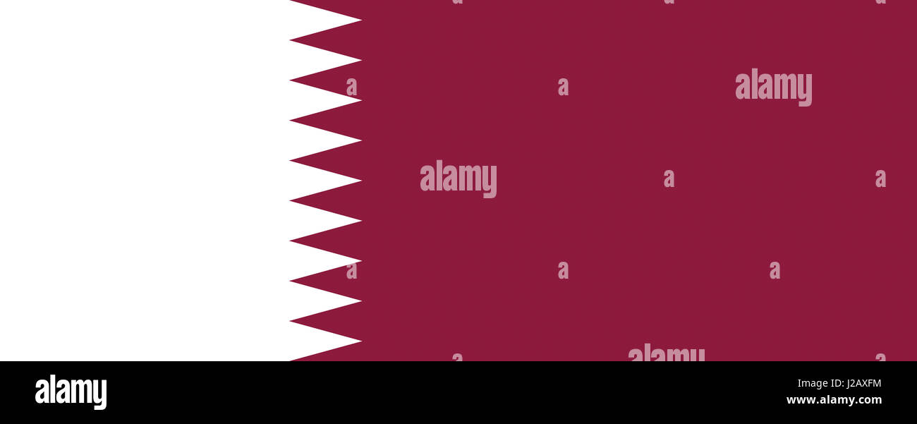Abbildung der nationalen Flagge Katars Stockfoto