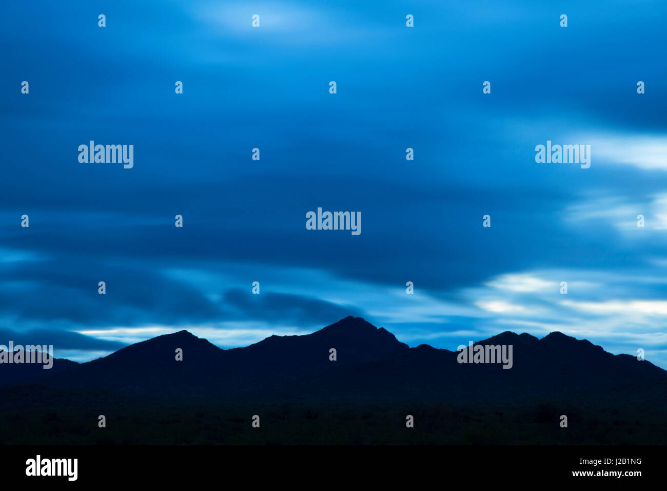 Harquahala Berge Dawn, Maricopa Grafschaft, Arizona Stockfoto