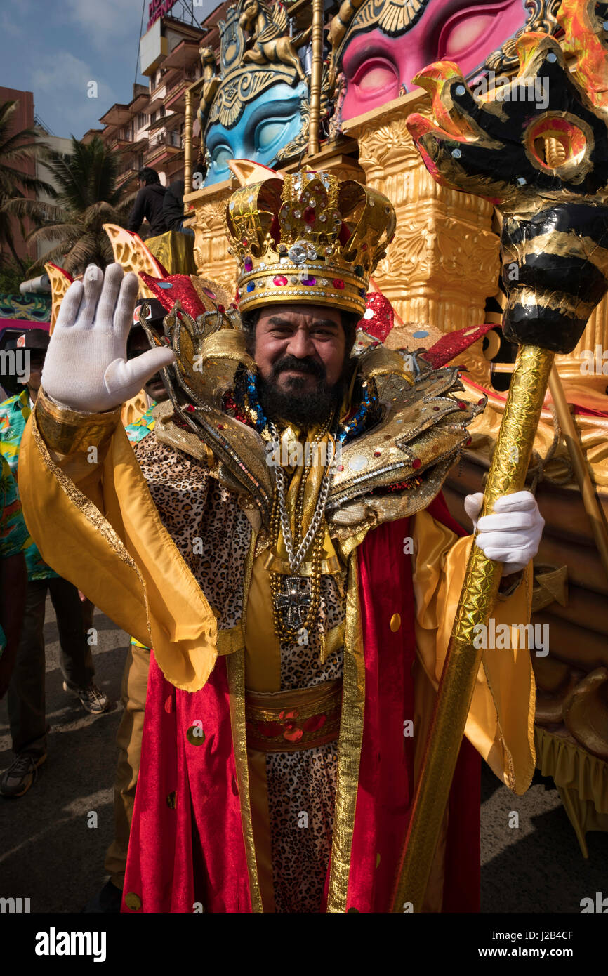 König Momo, der Vertreter des Karnevals von Goa Stockfoto