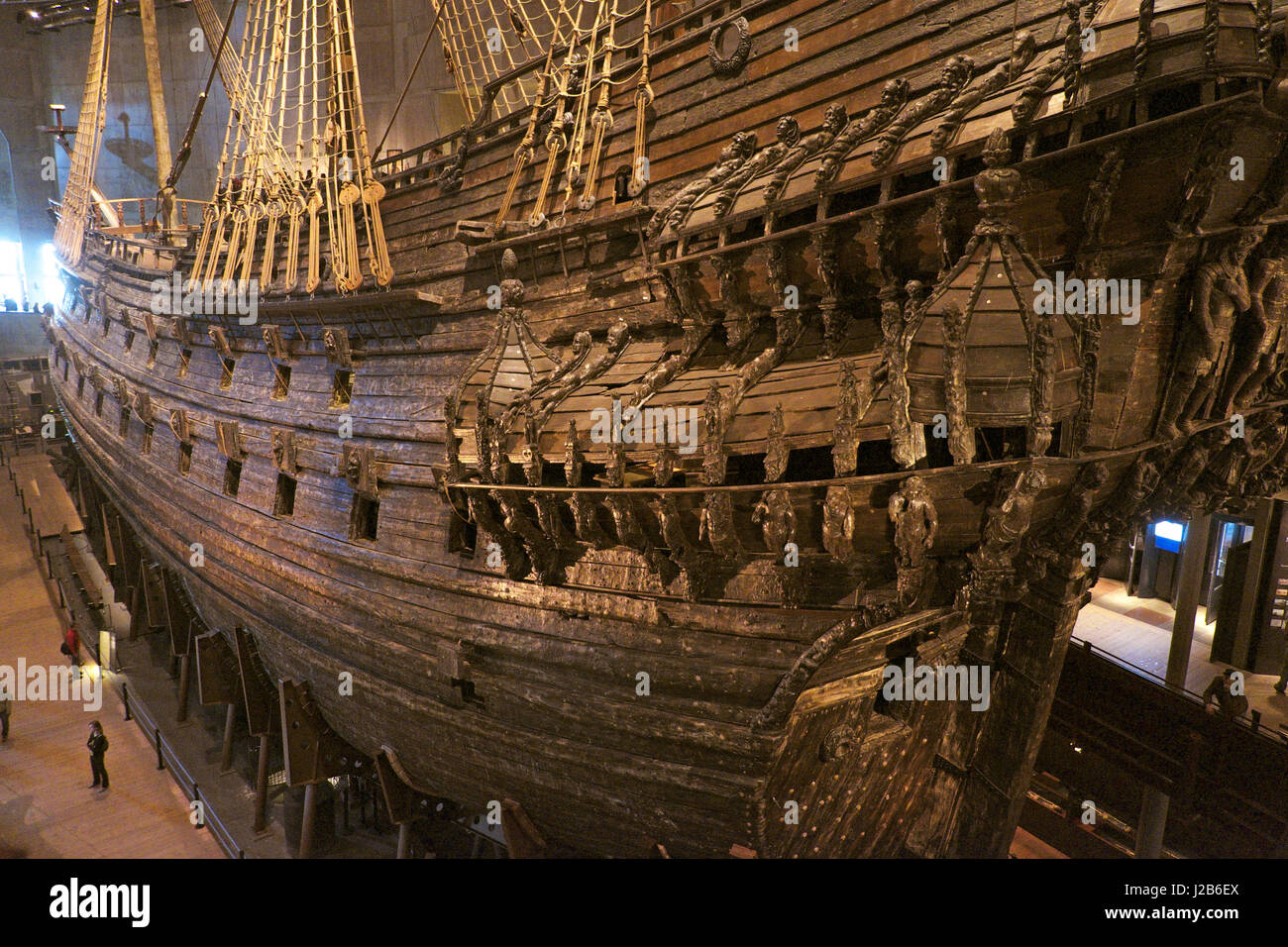 Das Vasa-Schiff im Inneren das Vasa Museum in Stockholm, Schweden ...