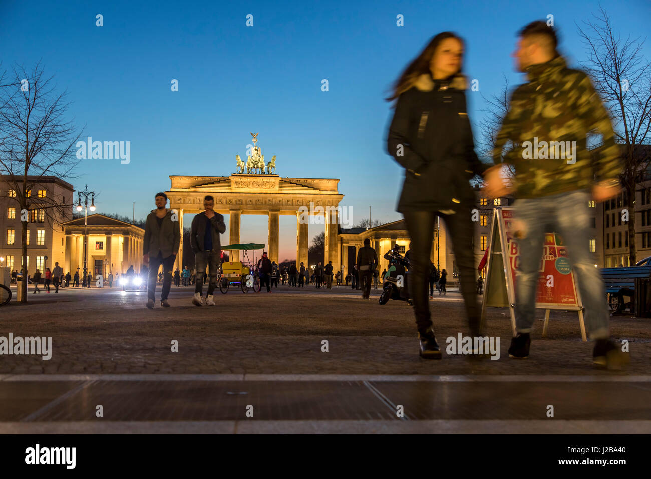 Das Brandenburger Tor in Berlin, Deutschland, u-Bahn-Eingang, Stockfoto