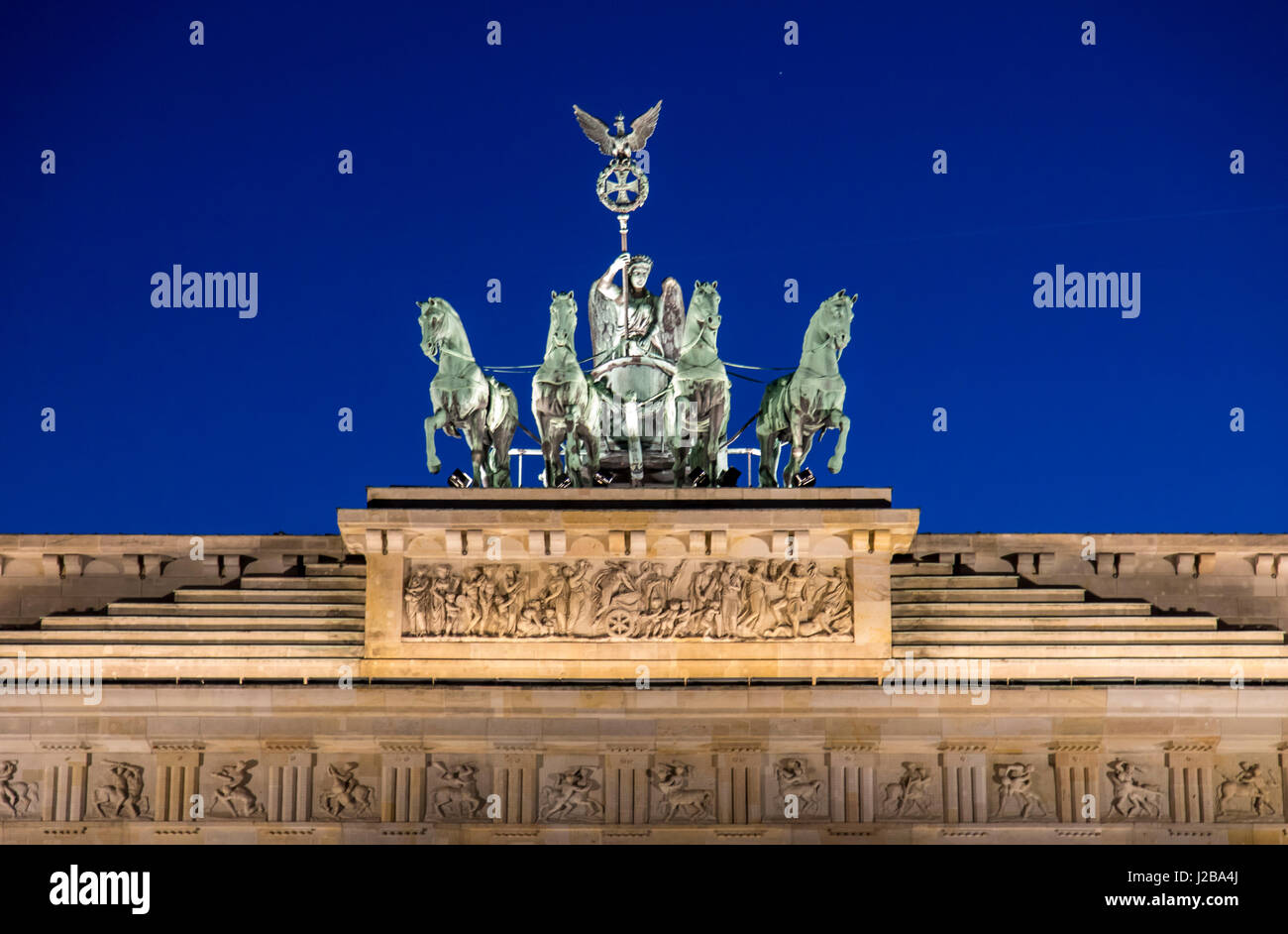 Das Brandenburger Tor in Berlin, Deutschland, Stockfoto
