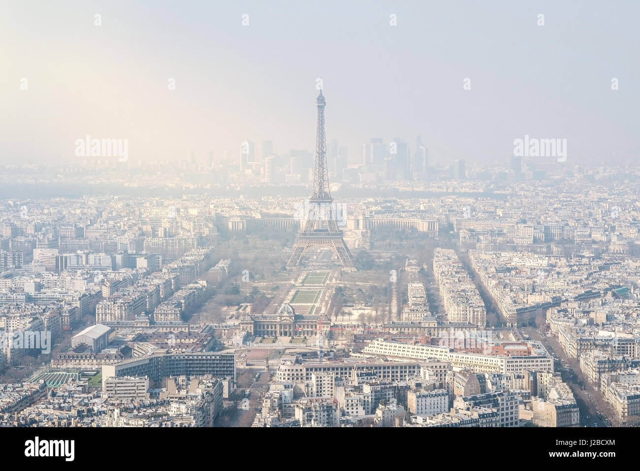 Panoramablick vom Montparnasse Paris Stockfoto