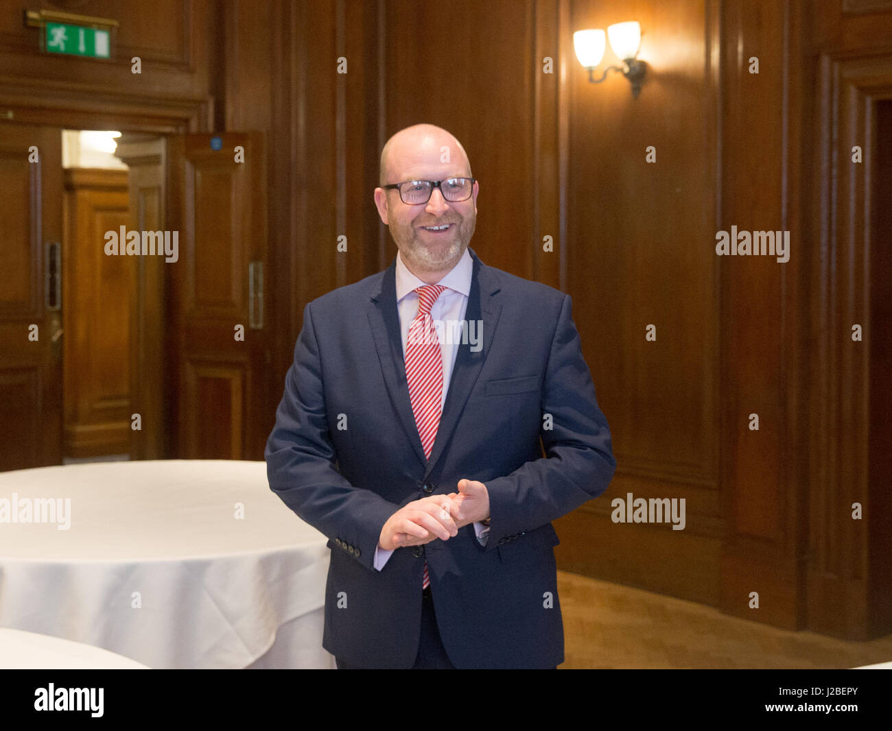 UKIP Führer, Paul Nuttall, legt die Partei Pläne für den EU-Austritt und legt seine Vision für die UKIP Stockfoto