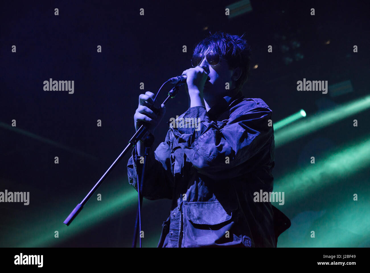 Britische Indie-Rock-Band Kohl, führen Sie auf der Bühne im O2 Forum Kentish Town. Das Lineup besteht aus Lee Broadbent, Joe Martin, Eoghan Clifford, Stephen Evans und Asa Morley. (Foto: Alberto Pezzali/Pacific Press) Stockfoto