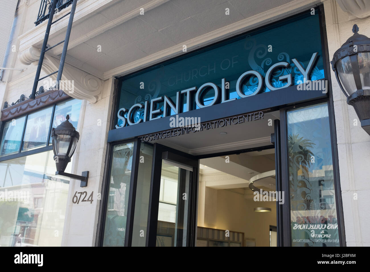 Kirche von Scientology-Hauptquartier in Los Angeles, Kalifornien Stockfoto