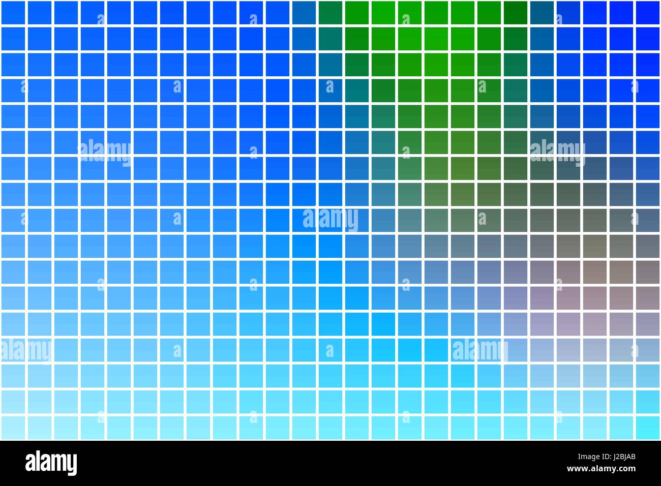 Blau grün rot abstrakt Vektor quadratischen Fliesen über weißen Mosaik Hintergrund Stock Vektor