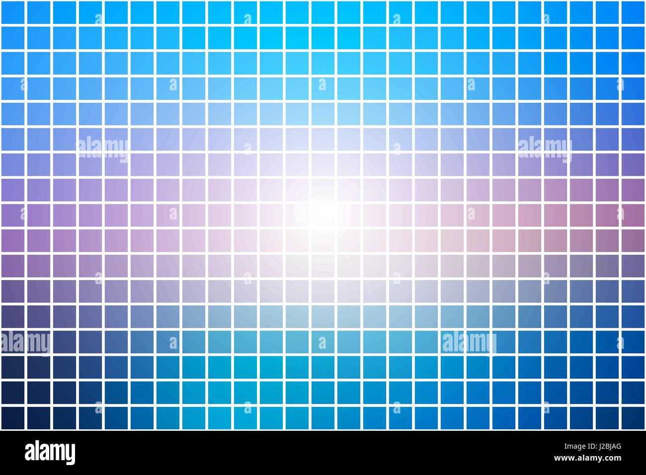 Blautöne pink abstraktes Vektor quadratischen Fliesen über weißen Mosaik Hintergrund Stock Vektor