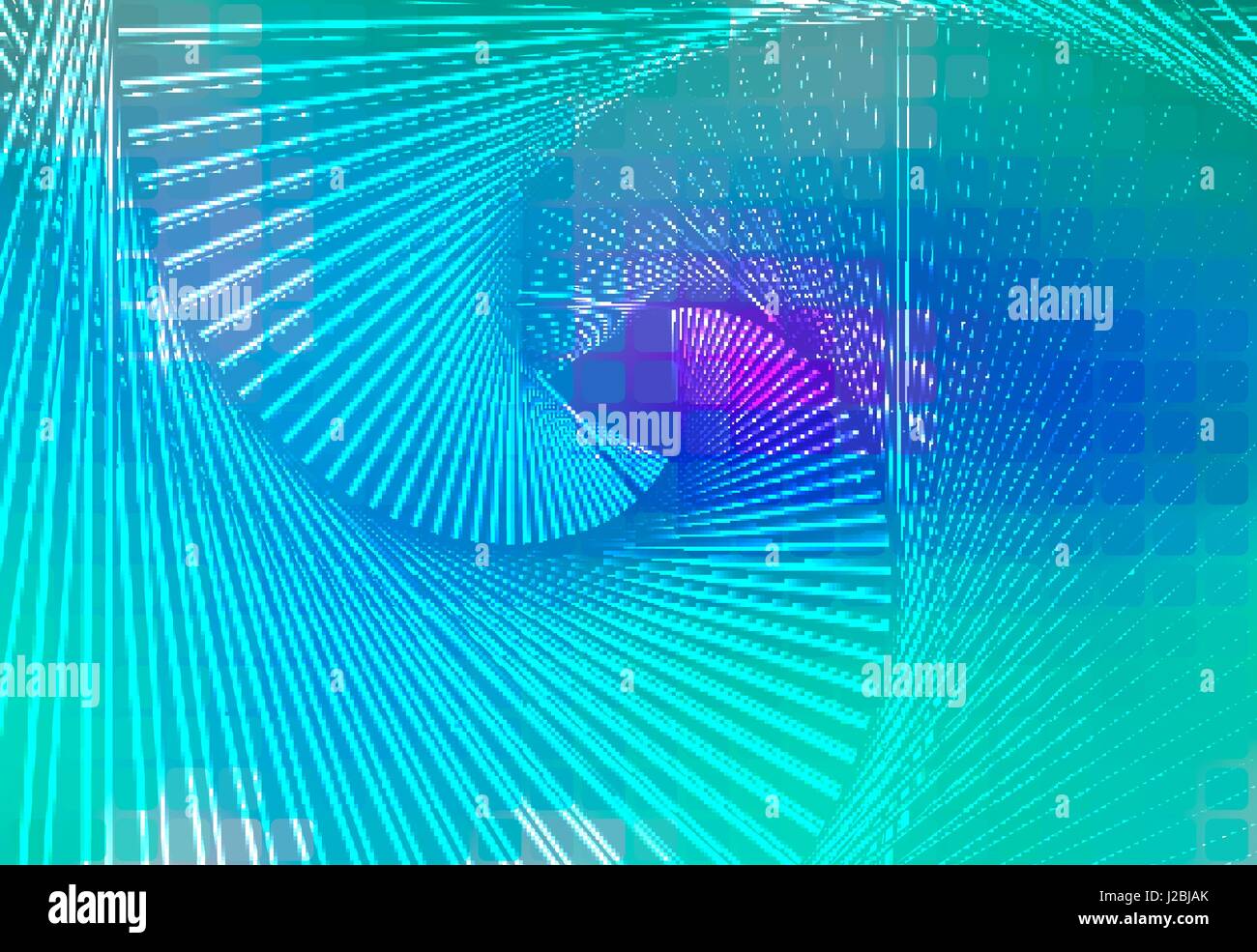 Türkis blau lila leuchtende Spirale Vektor abstrakten Hintergrund Stock Vektor
