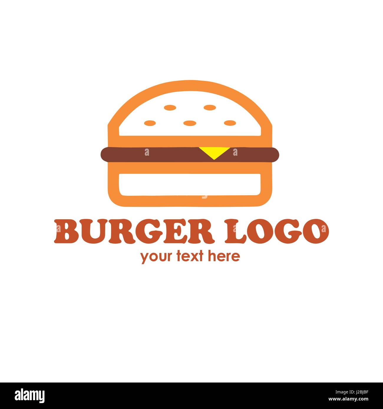 Hot Burger-Logo Stock Vektor