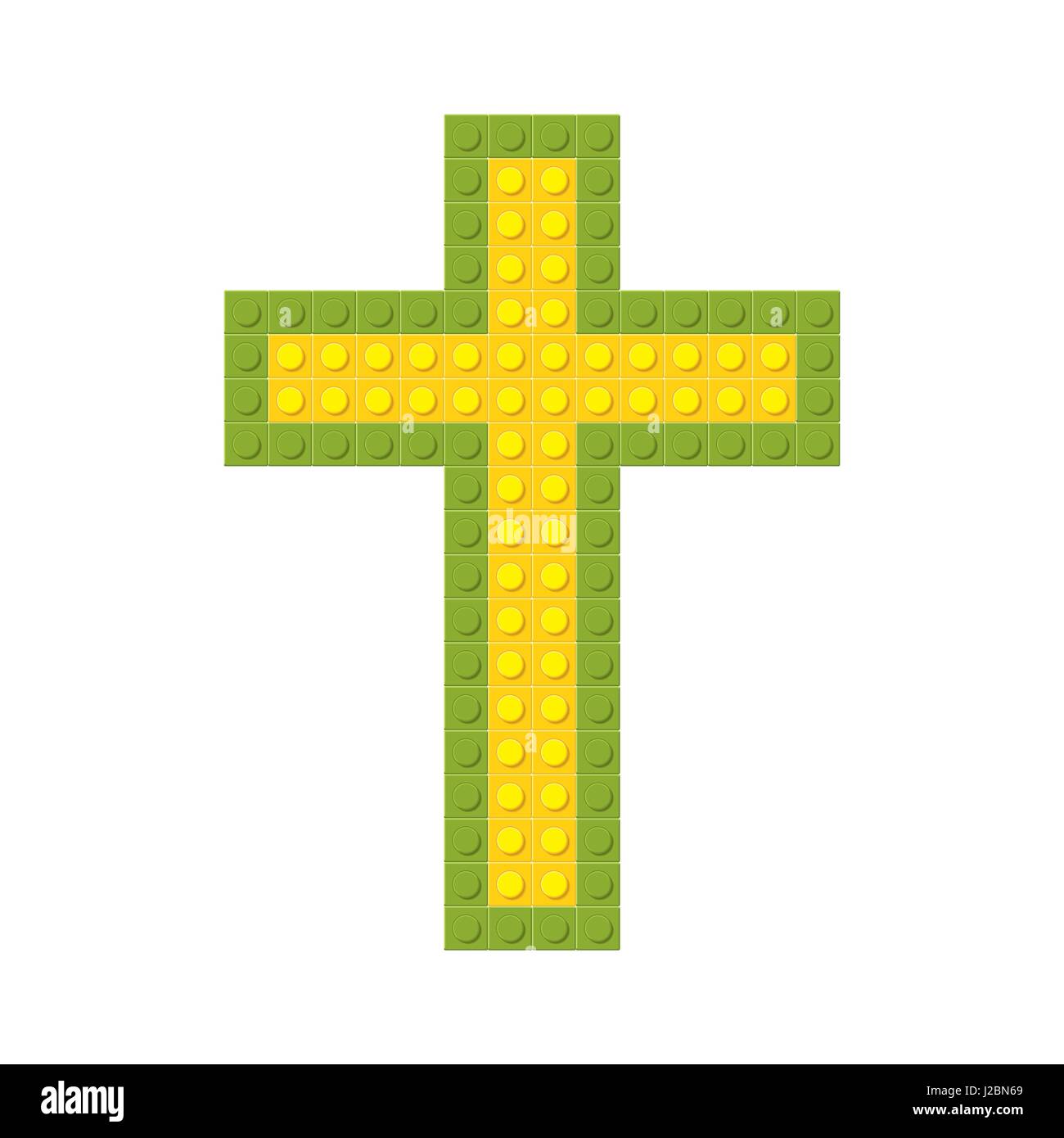Christliche Symbole in Form von Lego. Das Kreuz Jesu Christi  Stock-Vektorgrafik - Alamy