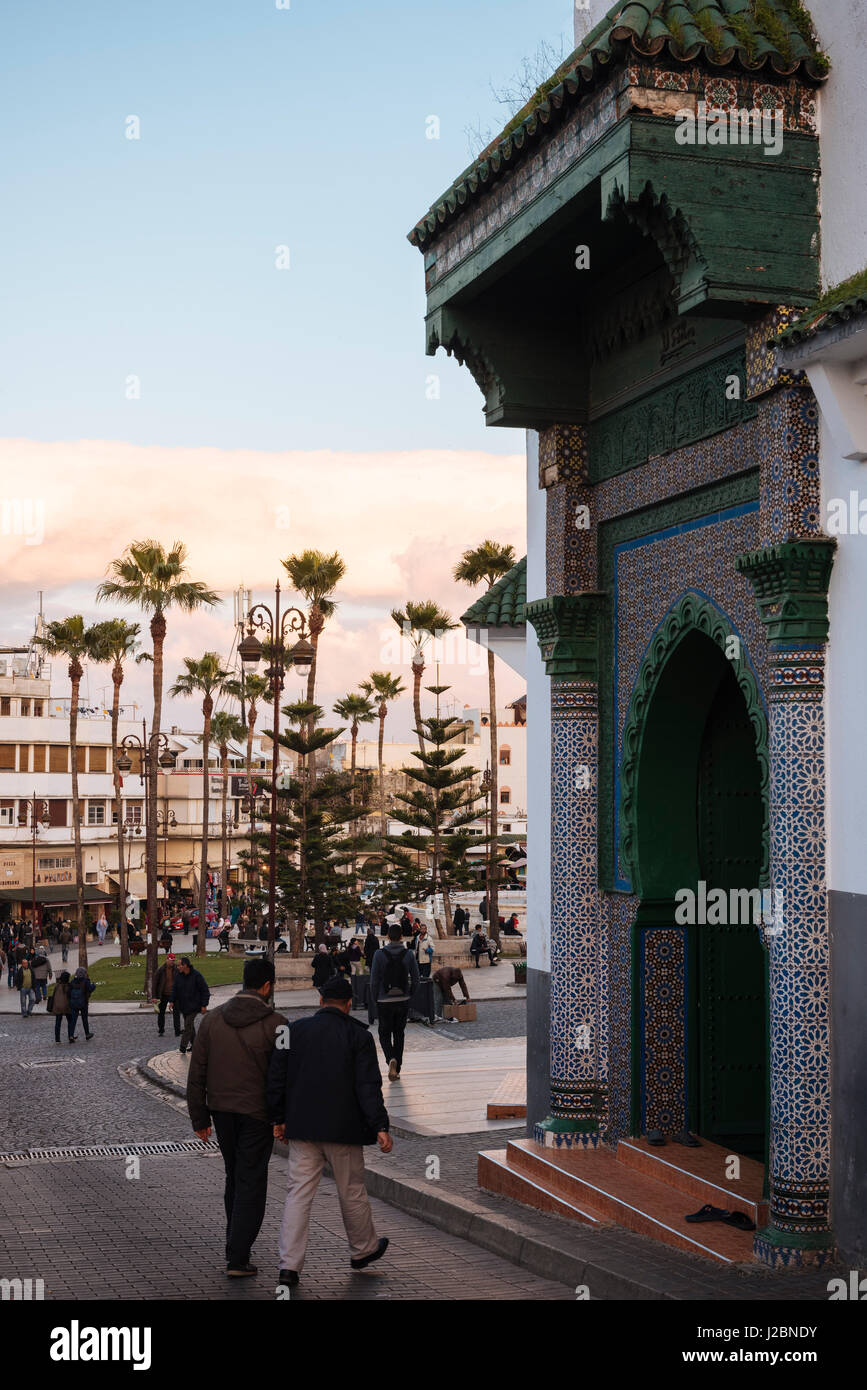 Mosquée Sidi Boubaid, Grand Socco - Place du 9 Avril 1947, Medina, Tanger, Marokko, Nordafrika Stockfoto