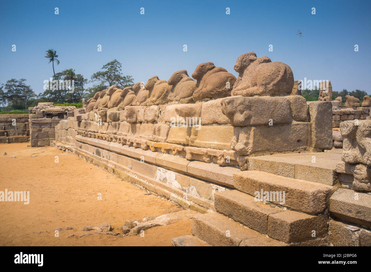 Shore Tempel, Tamil Nadu, Indien Stockfoto