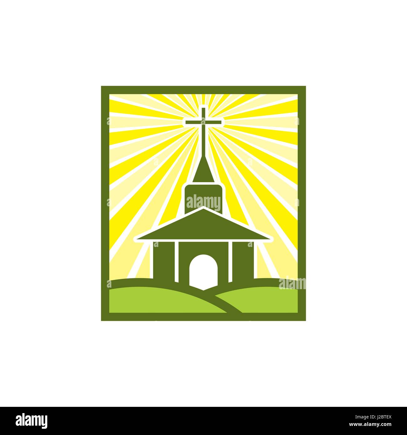 Logo für die Kirche, Ministerium, Mission. Kirche des Herrn Jesus Christus Stock Vektor
