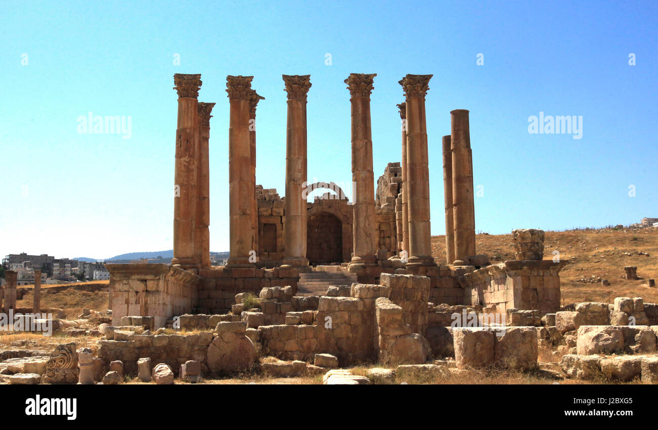 Der Artemistempel Jerash in Jerash Stockfoto