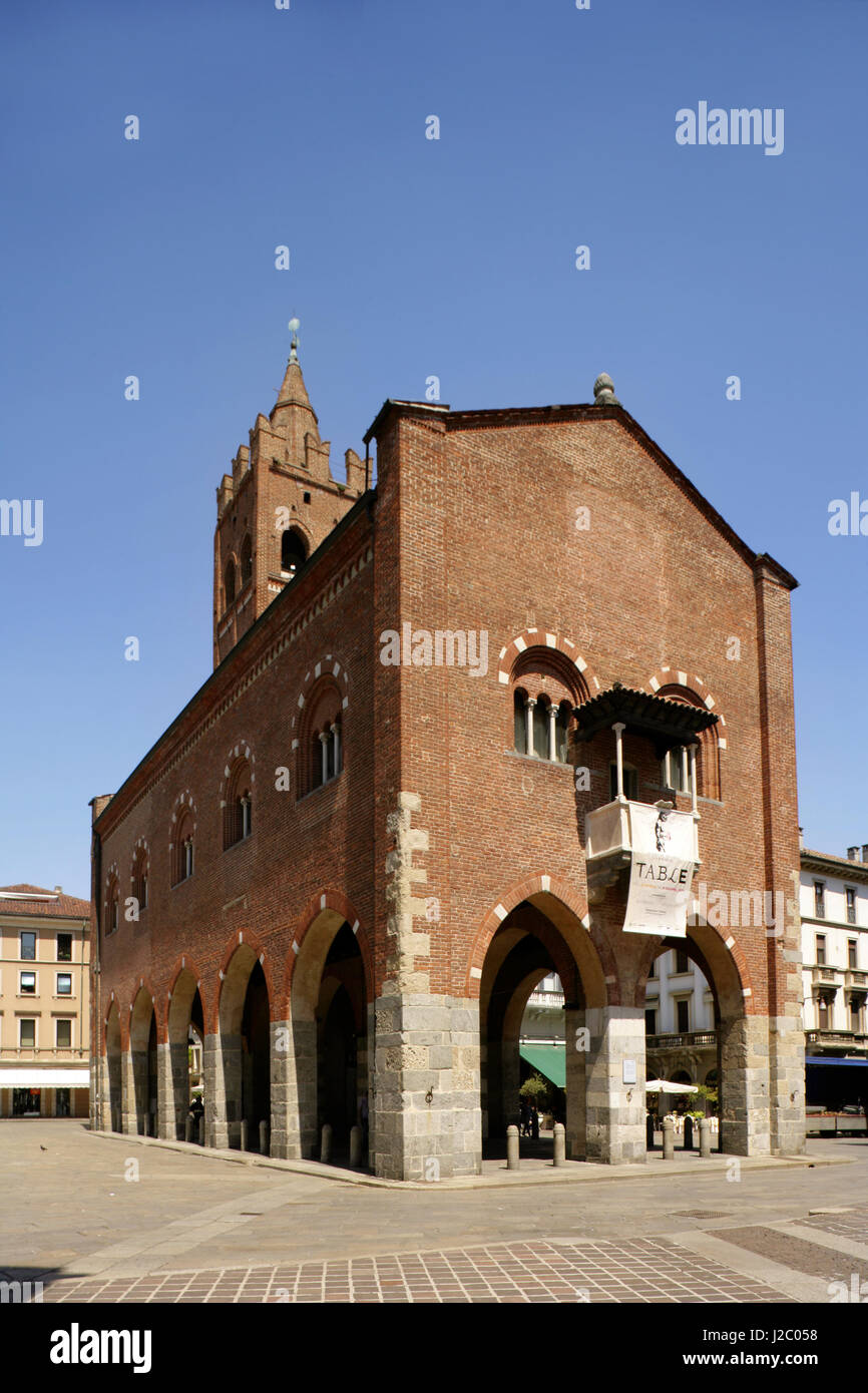 Das 13. Jahrhundert Palazzo dell'Arengario oder Rathaus, Piazza Roma, Monza, Italien Stockfoto