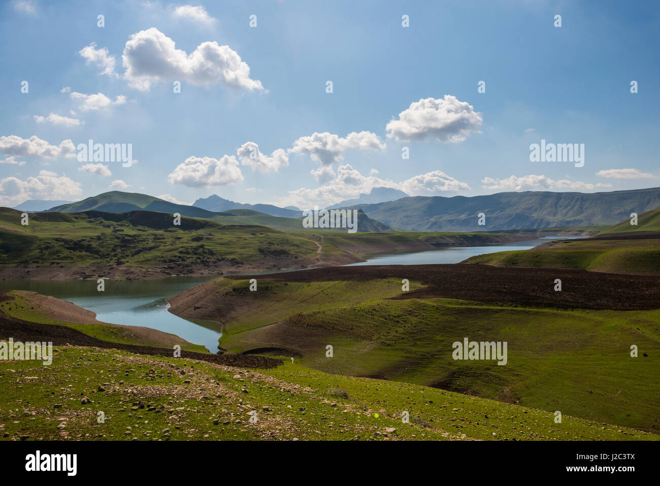 Darbandikhan Stausee an der Grenze zwischen Iran, Irak, Kurdistan (großformatige Größen erhältlich) Stockfoto
