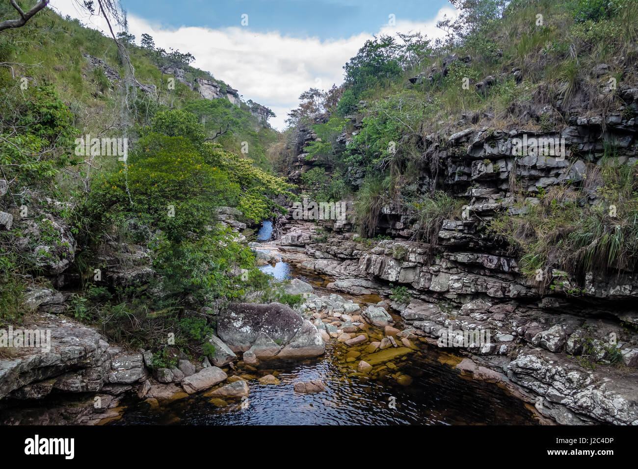 Mucugezinho Fluss in Chapada Diamantina - Bahia, Brasilien Stockfoto