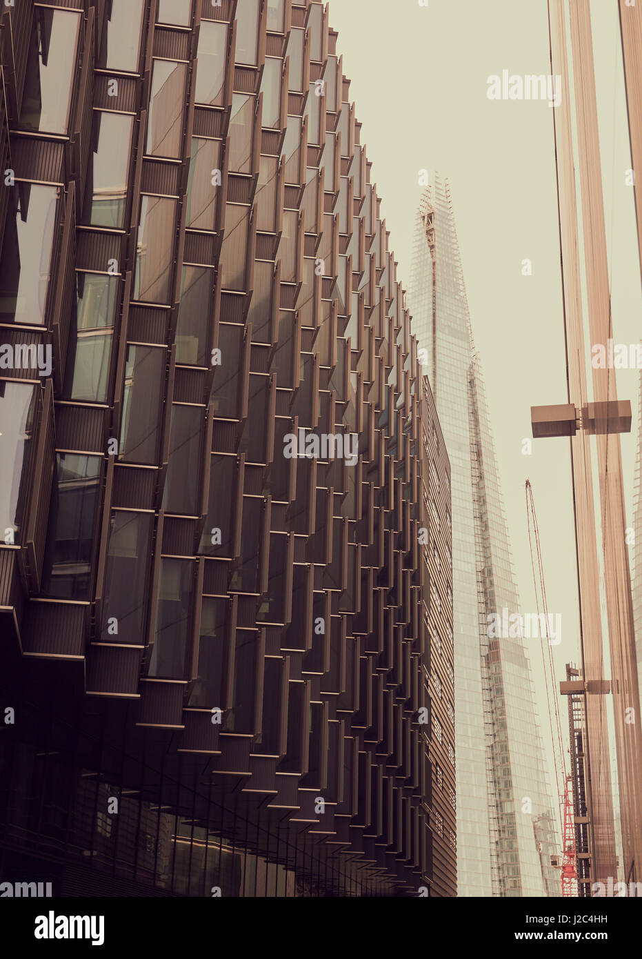 Zeitgenössische Architektur und Der Shard, London, England Stockfoto