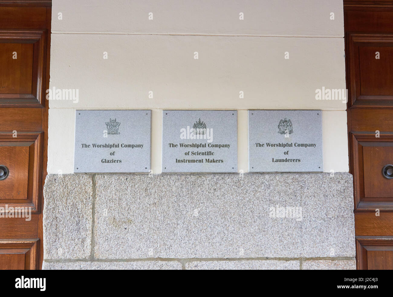 Die Worshipful Company Glaser, wissenschaftliche Instrumentenbauer und Geldwäscher, London, England Stockfoto