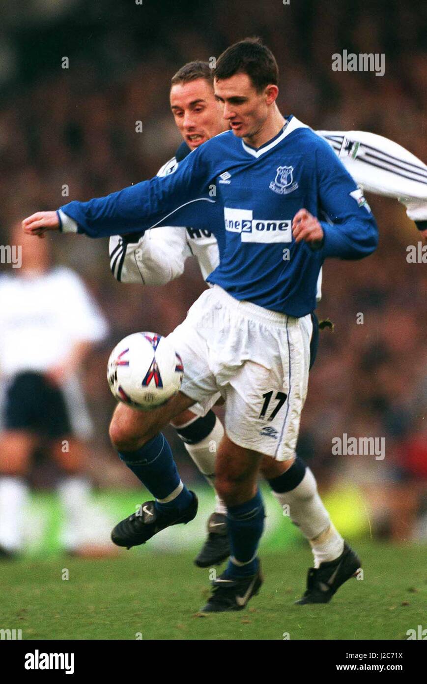 CHRIS PERRY & JEFFERS EVERTON V TOTTENHAM 17. Januar 2000 Stockfoto