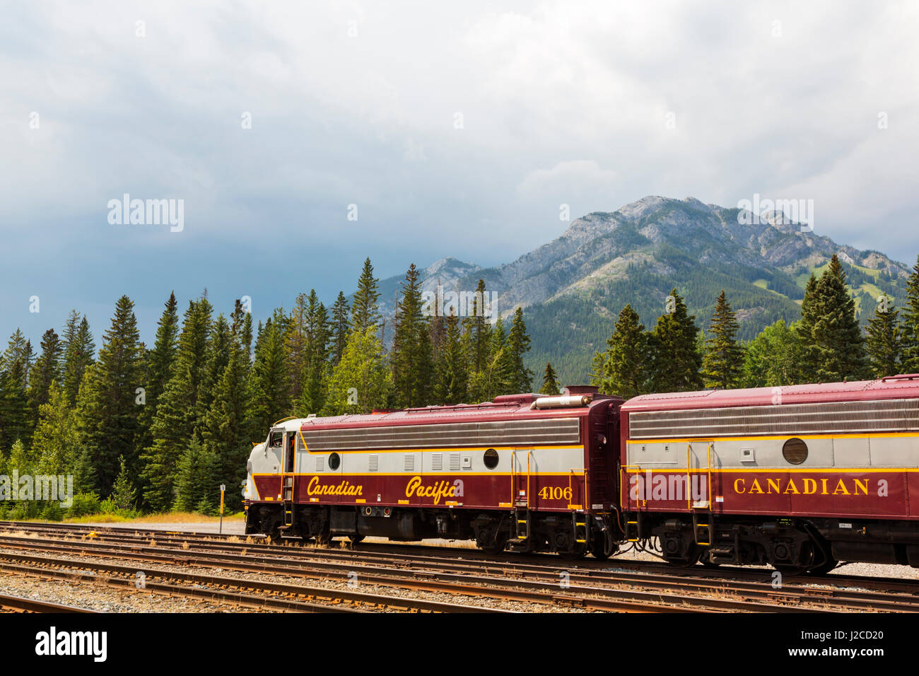 Kanada, Alberta Banff National Park, Banff, Kanada Pacific Railway Stockfoto